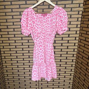 Betsey Johnson Pink Leopard Print Dress